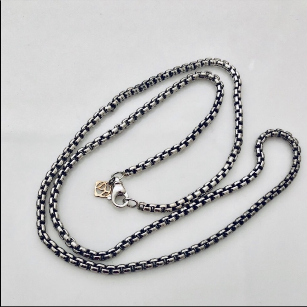 DAVID YURMAN 22” 14K Sterling Silver 2.7 Box Chain - Picture 1 of 6